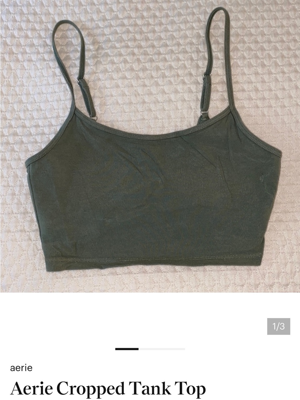ISO aerie superchill cotton bra top in green